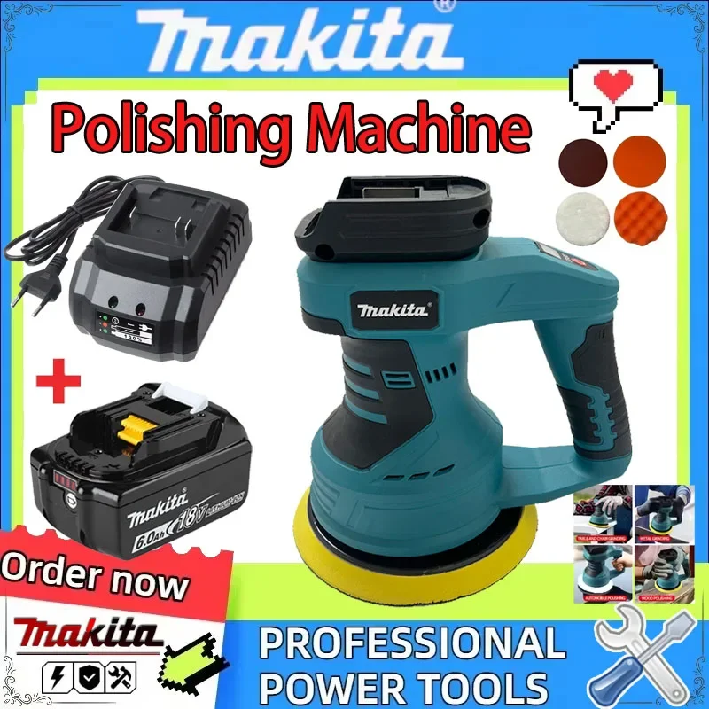 

Makita Cordless Car Polisher Rechargeable Polisher 8 Gears Adjustable Auto Electric Waxing Sanding Sealing Glaze Tool
