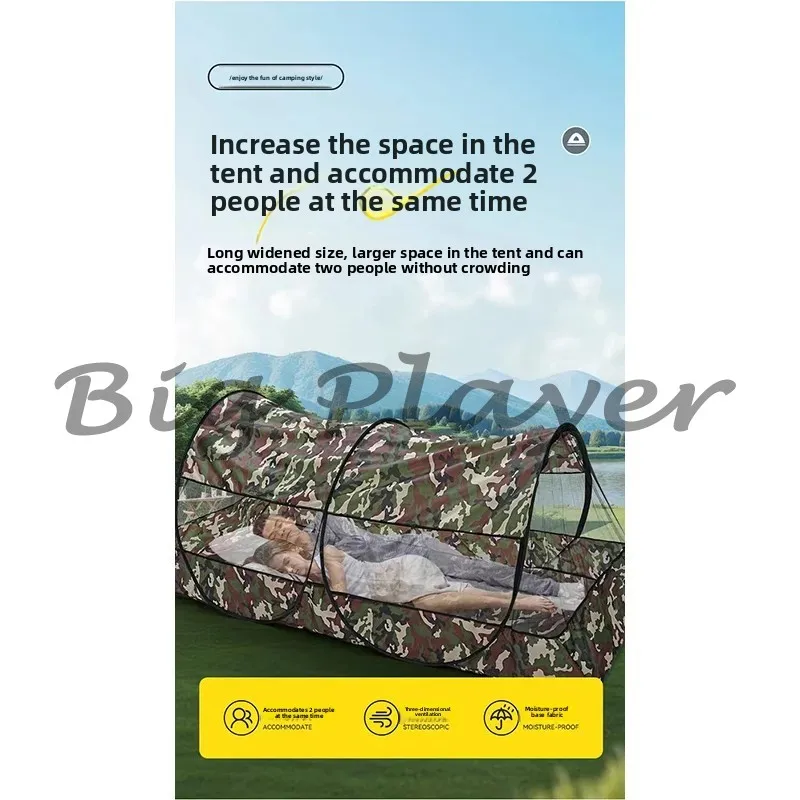 ناموسية محمولة قابلة للطي مع سحاب سفلي لمنع لدغات البعوض. استخدم شبكة شبكية للتخييم في الهواء الطلق والاستخدام المنزلي