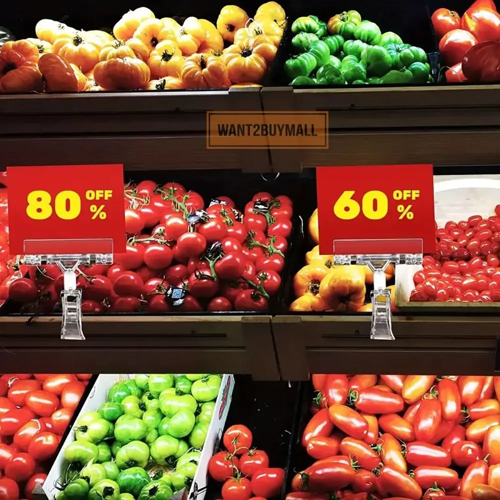 Multifunctional Adjustable Photo Clip Holder Multi-size Transparent Postcard Holder Desktop Message Holder Supermarket