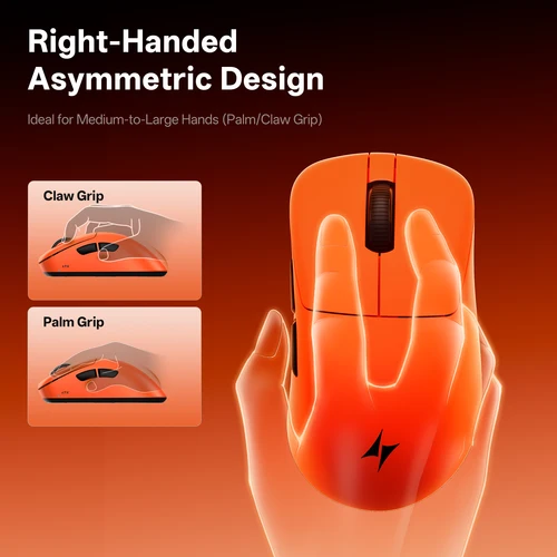 Imagen 2 del producto Ratón Inalámbrico ATK Blazing Sky Z1 V2 Ultimate, Ratón para Juegos PAW3950 Ultra Dual 8K, Ergonómico, Desarrollado Internamente, para Manos Medianas y Grandes