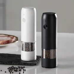 New Automatic Salt and Pepper Grinder Set Rechargeable With USB Gravity Spice Mill Adjustable Spices Grinder