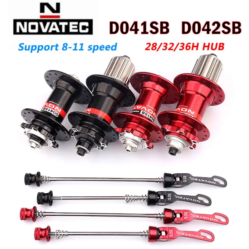 Novatec Mountain Bike Hub D041SB D042SB 28/32/36 Holes Disc Card Brake MTB Bicycle Hub Bearing Front/Rear 8/9/10/11 Speed