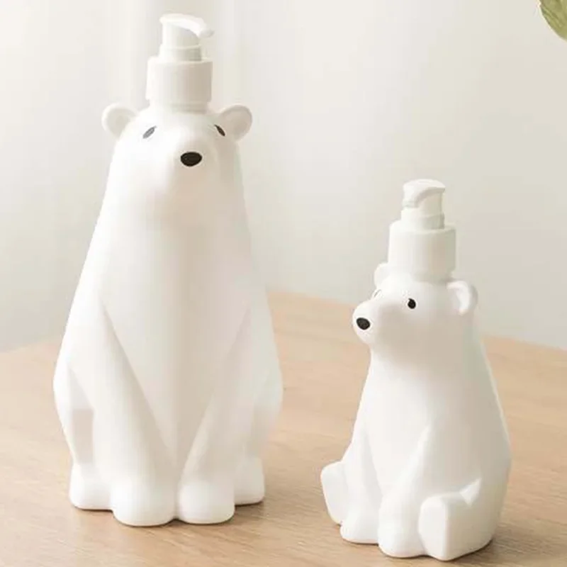 Polar Bear Soap Dispenser Bottle Bathroom Shower Gel Liquid Storage Container