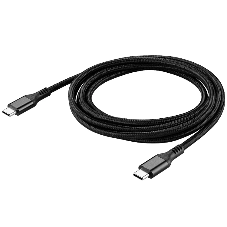 Super Fast Charge USB C Data Cable 5A Dual Type-C Connector with E-mark Chip for Huawei Xiaomi Notebook 100W Charging