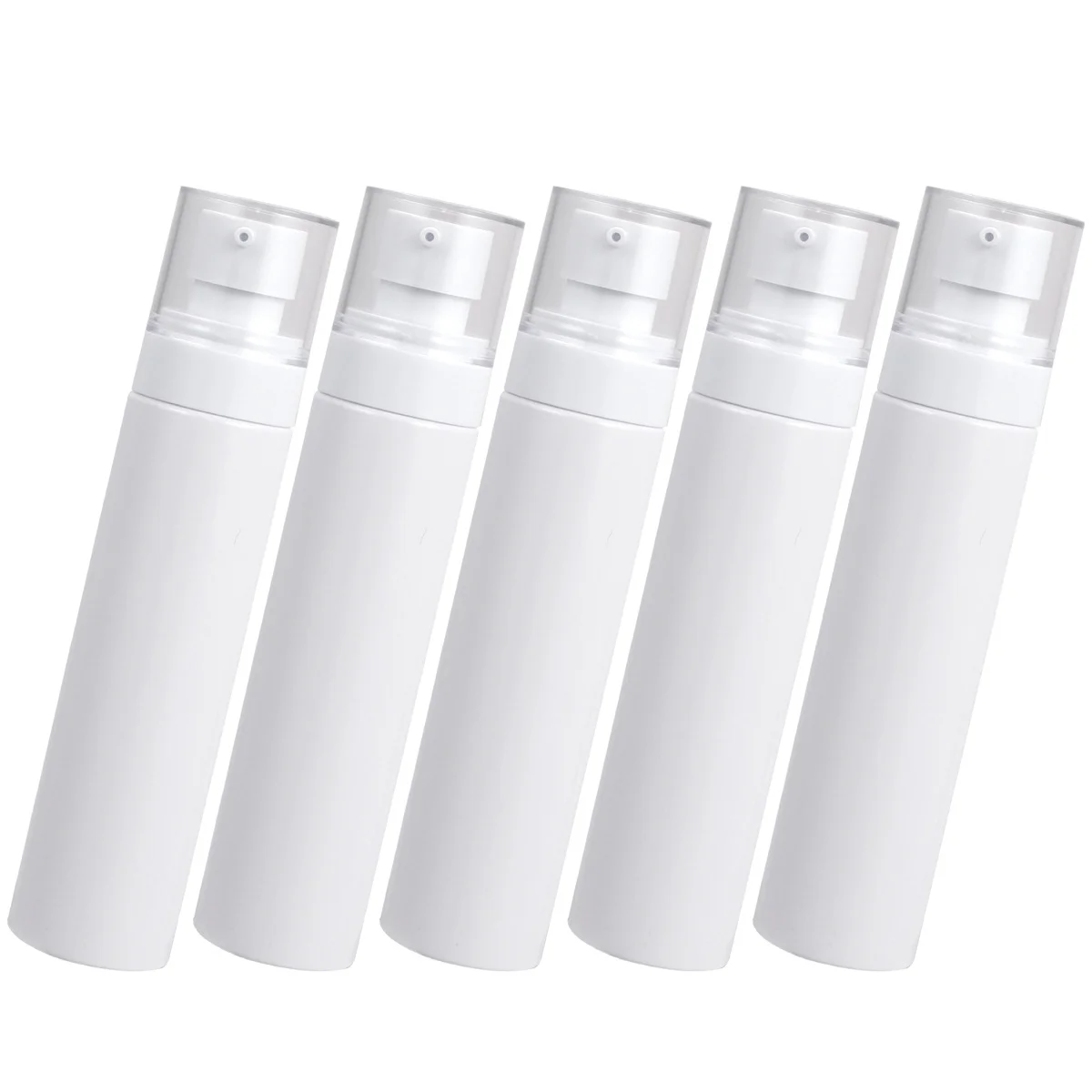 

5Pcs 100ml Press Pump Bottle Eco-Friendly Pet Material Portable Lotion Sub Bottle for Travel Shampoos Creams Toiletries