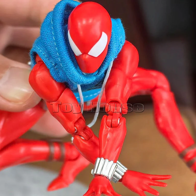 En Stock, juguetes Ct Spiderman Mafex 186 Scarlet Spider, la increíble versión cómica, modelo de figura de acción de Anime, juguetes, regalo para niños