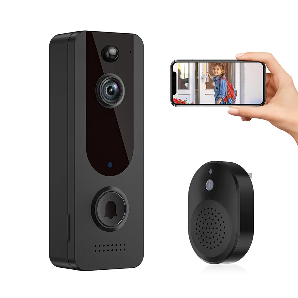 AI Human Detection Intelligent Door Intercom Two-way Audio Communication Weather-resistant Doorbell Encrypted Cloud Storage