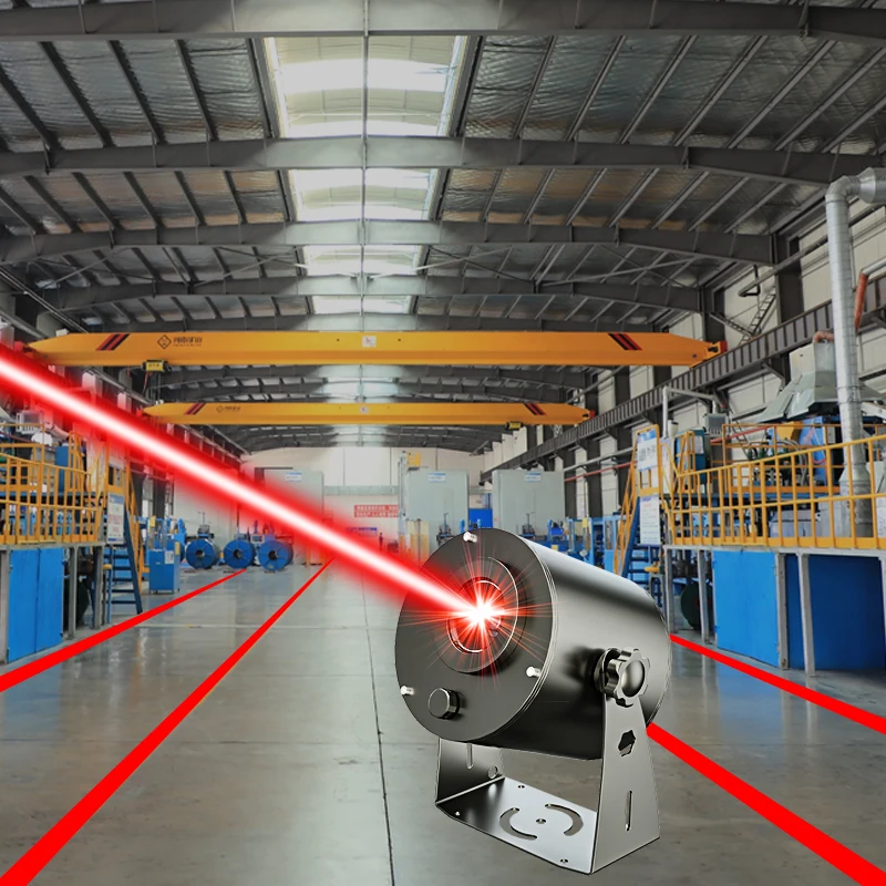 20W Industrial Red Straight Line Safety Warning Sign for Factory Workshop Indication Aluminum Alloy Body