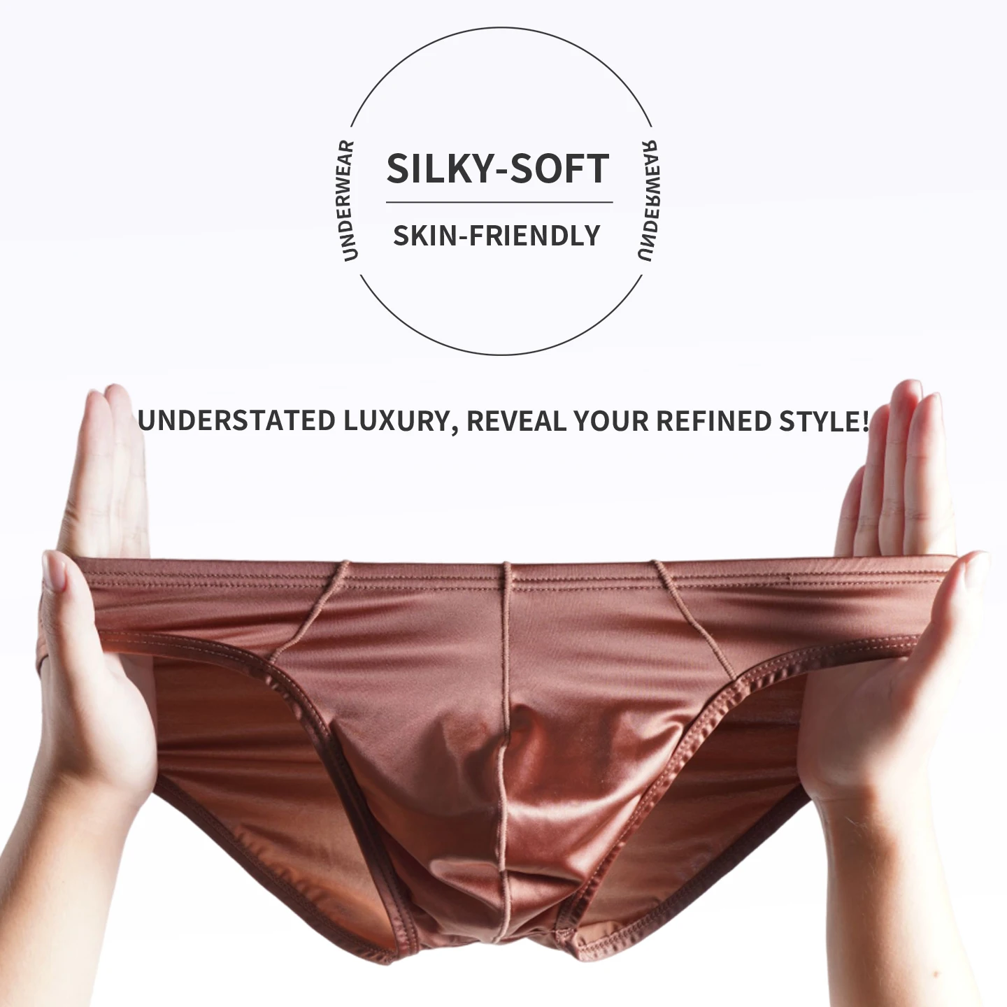 1/3Pcs Satin Nylon Men's Briefs Skin-friendly Breathable Mens Underwear Panties Large Crotch Pouch Man Bikini Underpants Briefs