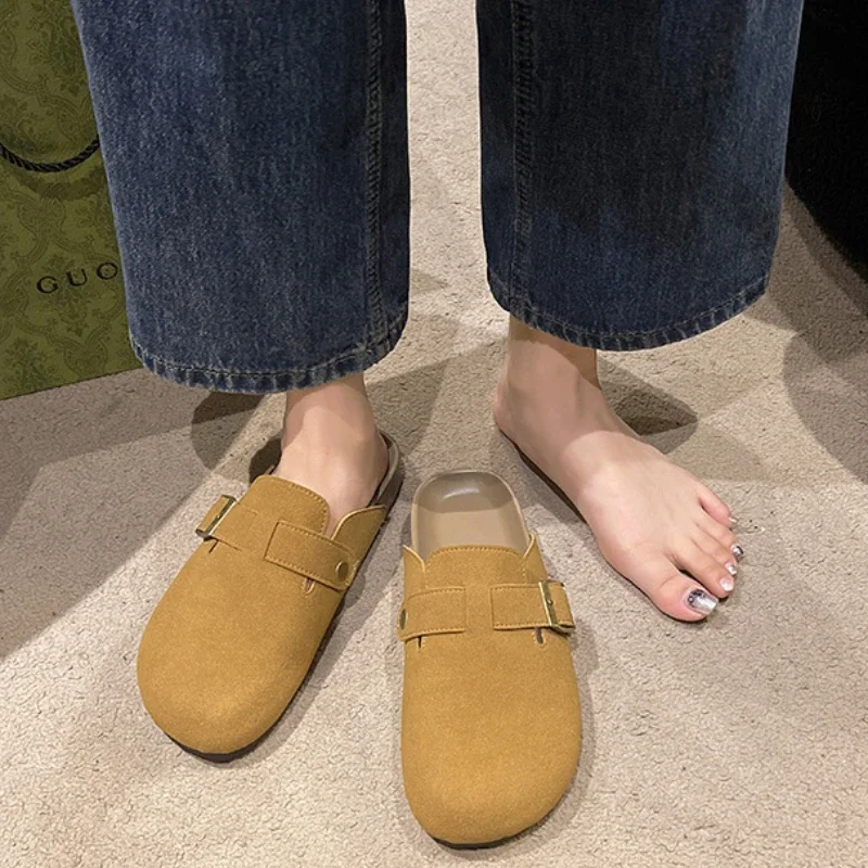 New Women Clogs For Women Fashion Cork Suede Mules Slipper Classic Cork Antislip For Outdoor Slippers With Arch Support shoes슬리퍼