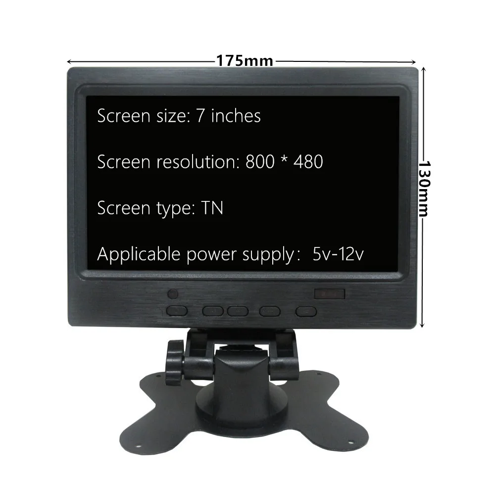 7 Inch 800*480 HDMI-Compatible HD VGA AV Multipurpose Portable Display For Raspberry Pi 1 2 3 4 Banana/Orange Pi