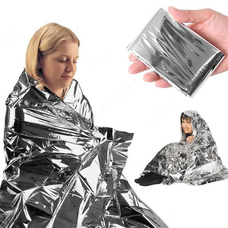 Emergent Blanket Mylar Thermal Outdoor Survive Erste-Hilfe-Set Rettungsraumfolie Camp Hike Mountaineer Bug Out Bag Wärmespeicherung – Detail 5