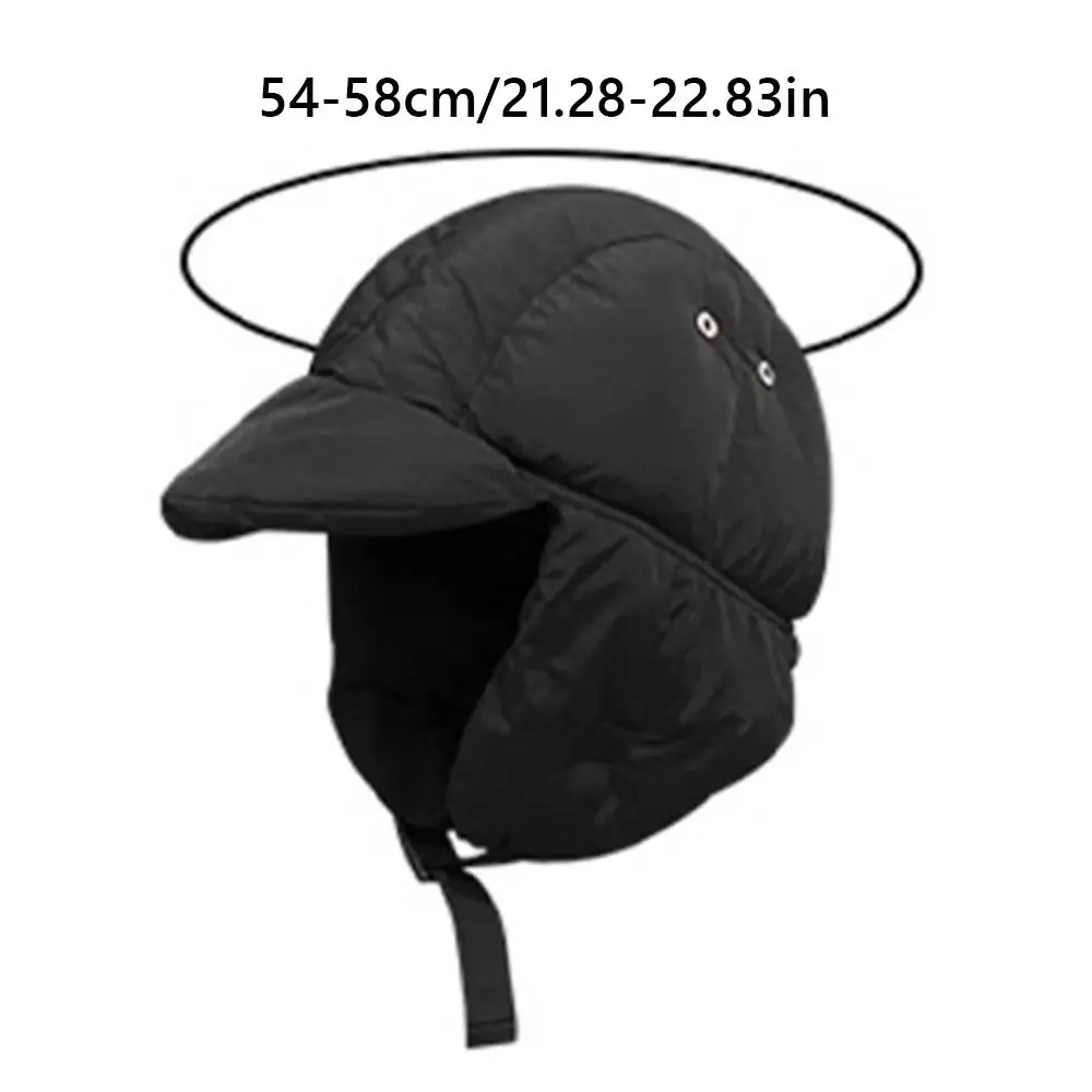 Cappello di protezione per le orecchie in tinta unita antivento Protezione dal freddo Passamontagna Pullover Berretto Imbottito in cotone Berretto caldo per esterni