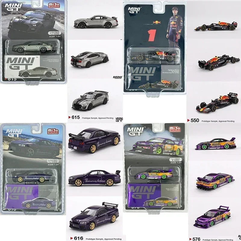 ミニ-Centodieci Skylineカーモデル,GT-R r34,huracan evo,shelby gt500,aventador gt civic r,ダイキャストカーモデル,ブリスターパッケージ,1:64