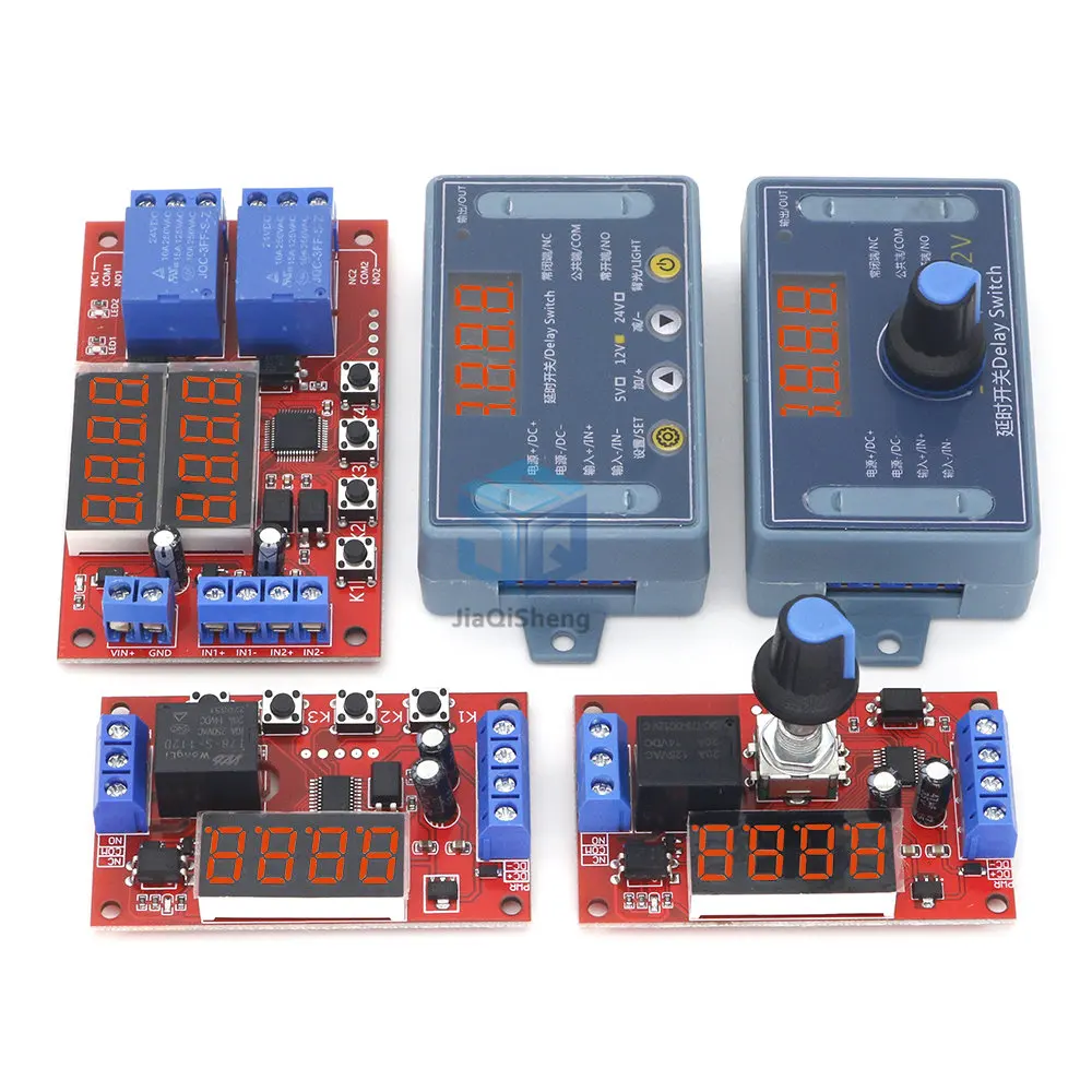 DC 5V 12V 24V 10A Adjustable Time Delay Relay Module LED Digital Timming Relay Timer Delay Trigger Switch Timer Control Switch