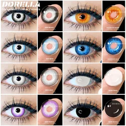 D'ORELLA 1Pair Cosplay Contacts Lenses Halloween Colored Lenses for Eyes Anime Lenses Yearly Use Eye Cosmetic Eye Colored Lenses