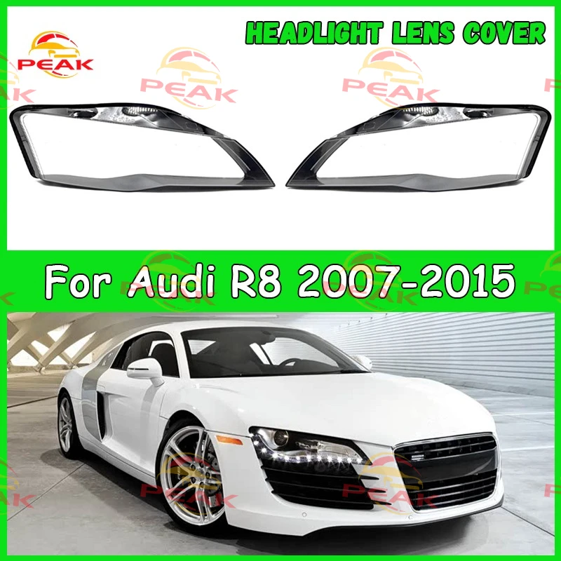 

For Audi R8 2007-2015 Car headlight cover cap Headlamp Shade dust cover for headlights car accessories automobil parts accessori