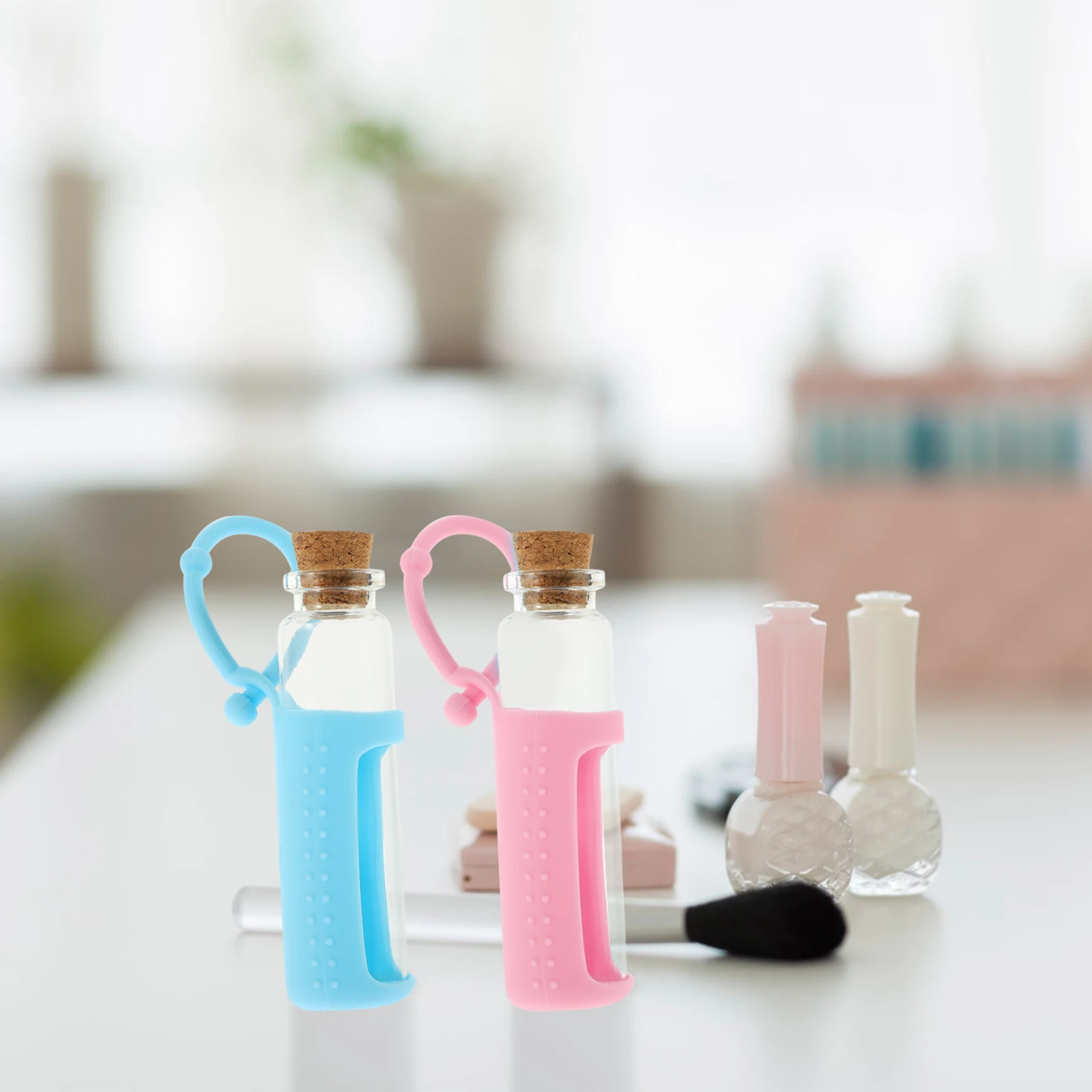 

6 Pcs Silicone Sleeve Essential Oil Bottle Protector Anti Travel Roller Cover Protective Case Adjustable Strap