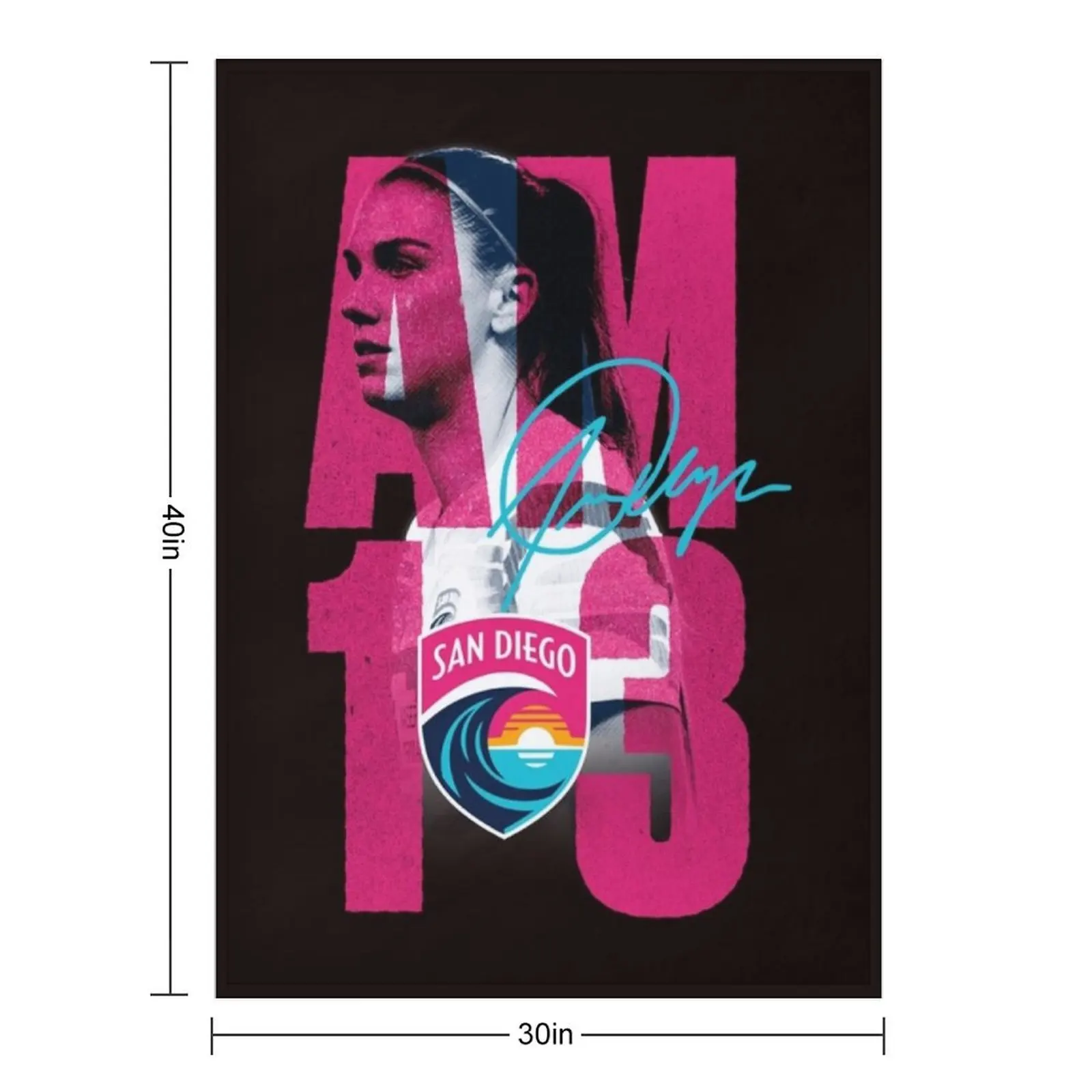 NWSL Alex Morgan رمي بطانية أريكة عملاقة Retros هدايا عيد الميلاد بطانيات هدية مضحكة #2