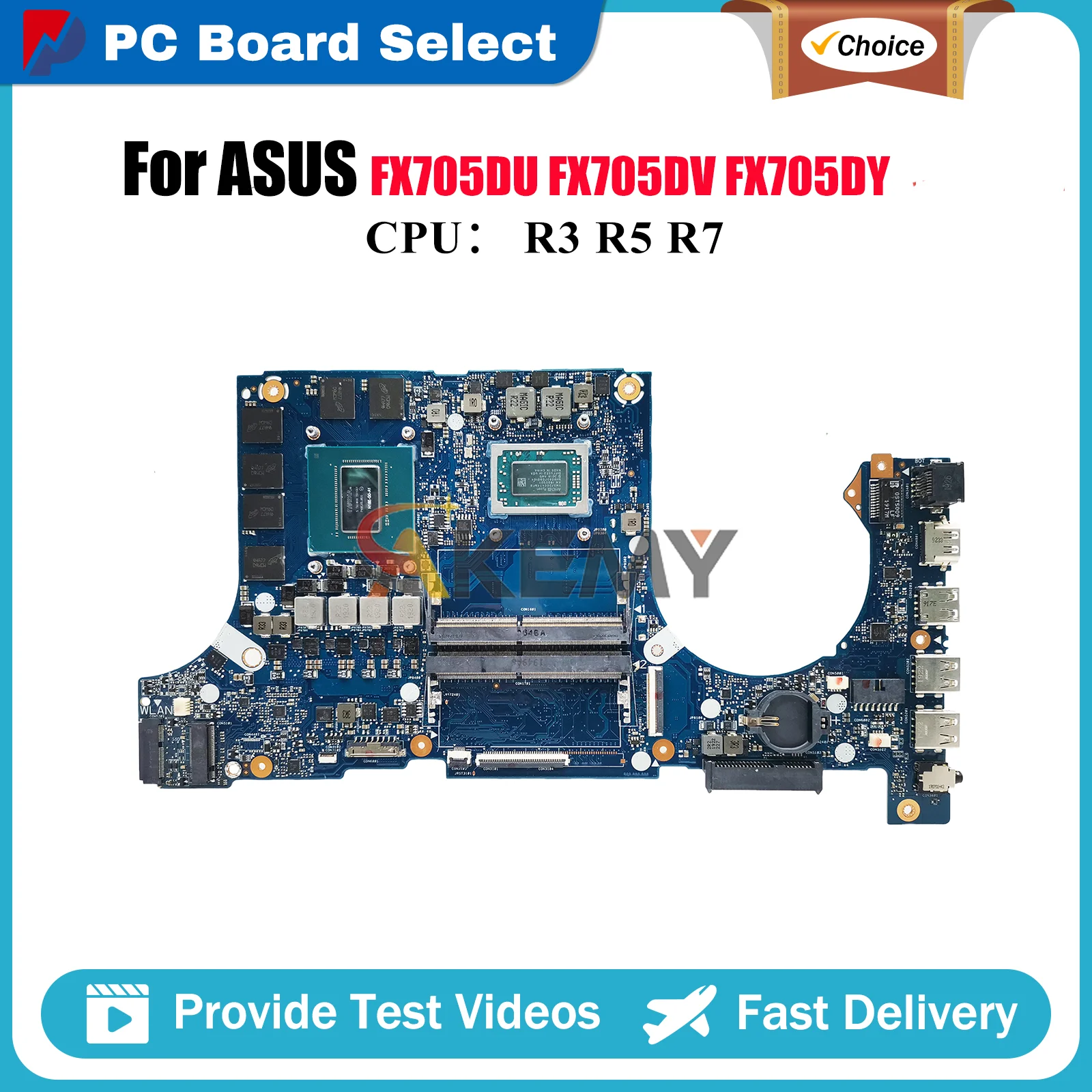 

FX705DU Материнская плата для ноутбука ASUS TUF Gaming FX86FD FX705GM FX86FE FX505 FX705GV FX705GU Материнская плата для ноутбука с процессором R3 R5 R7