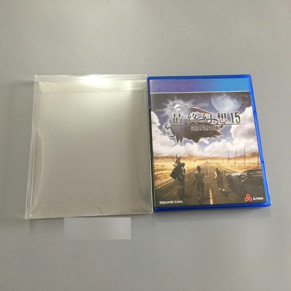 100 pcs Transparent Clear box For PS4 for Playstation 4 game card box plastic Protector collection storage protective box