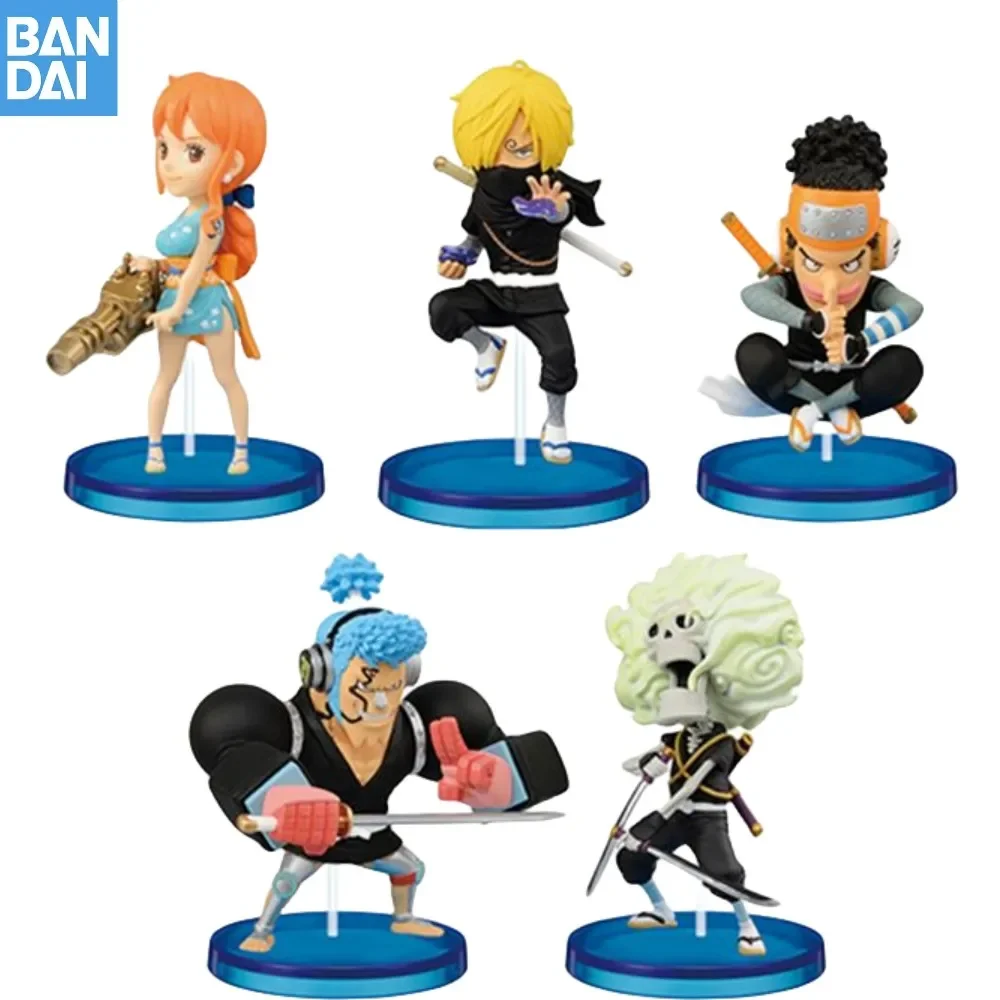 Bandai Original Genuine Anime One Piece Figure Wcf New Series Nami Sanji Jinbe Figure Action Model Collection Toy Birthday Gifts