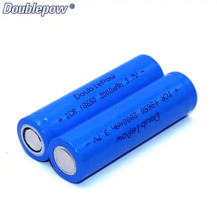 2000mAh 3.7V Li-ion Battery 18650 Icr18650 Lithium Ion Rechargeable Cell +batteries Charger for Small Fans Flashlights LED Light