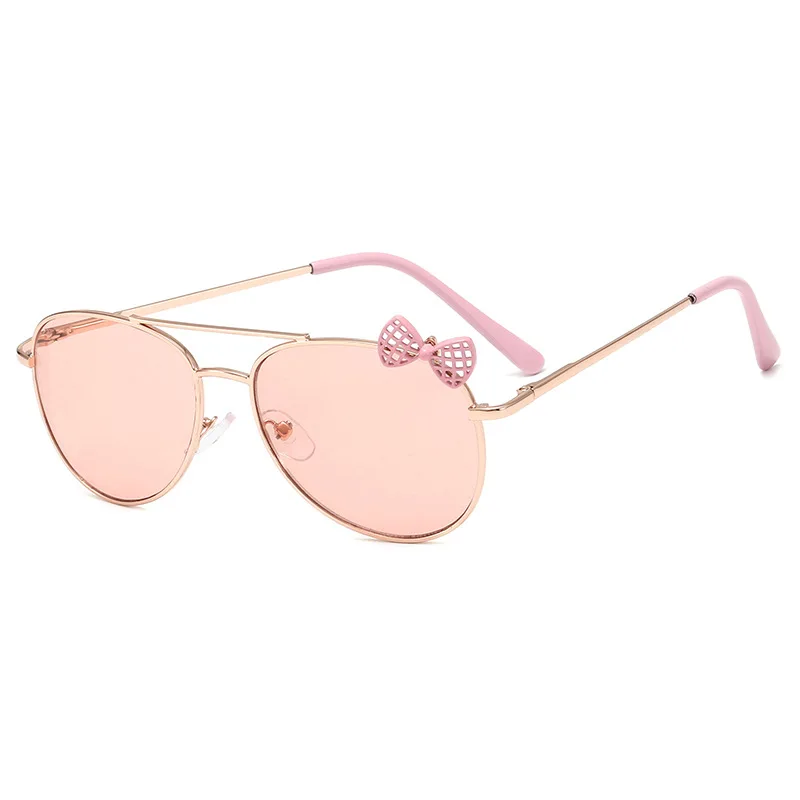 Kids Cute Sunglasses Metal Frame Children Sun Glasses Fashion Girls Outdoor Cycling Goggles Party Eyewear Photography Supplies