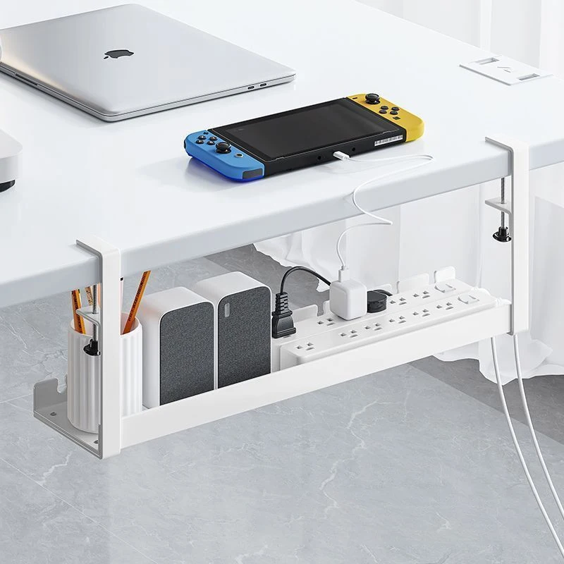 NO-Drill Cable Organizer,Under-Desk Cable Management Tray,Desktop Cable Management,Router Cable Management,Under-Desk Routing