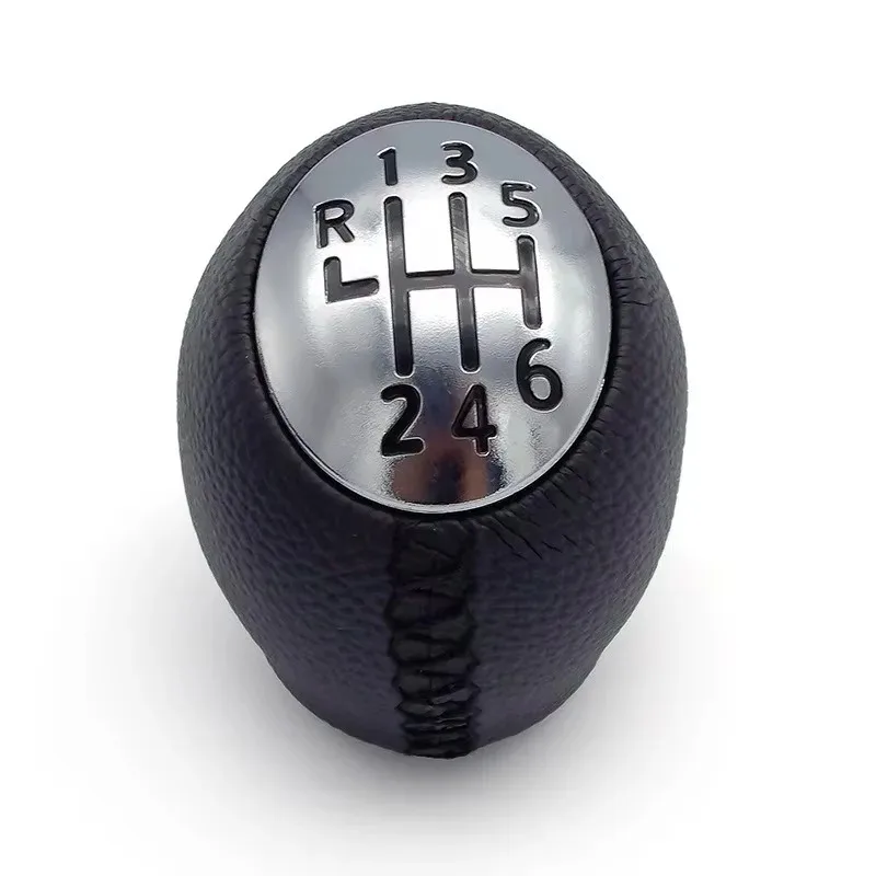 Car Shift Lever Leather Handball Manual Shift Lever Head Accessories Suitable 5/6 Gear PU for Megaane