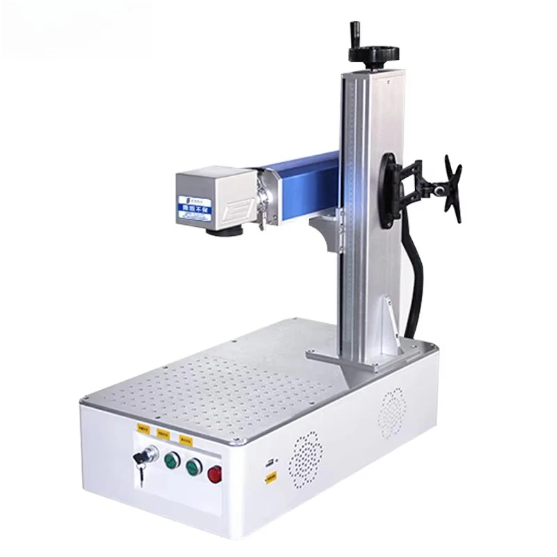 Compact Desktop Fiber Laser Marking Machine 20W 30W Air Cooled for Metal Engraver No Ink with EZCAD