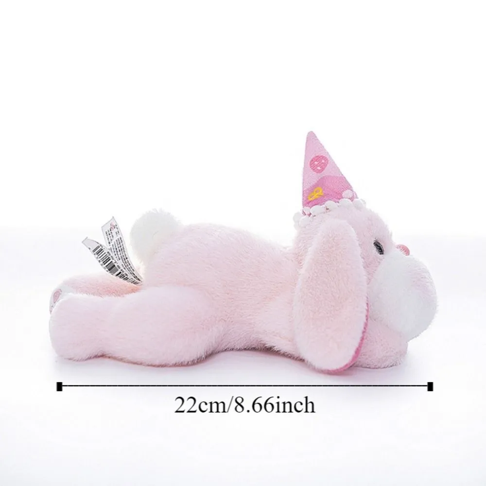 Miękka pluszowa zabawka Królik z miękkiego materiału, pluszowa lalka, zabawna lalka z uszami do zawieszenia, kawaii design, 28 cm