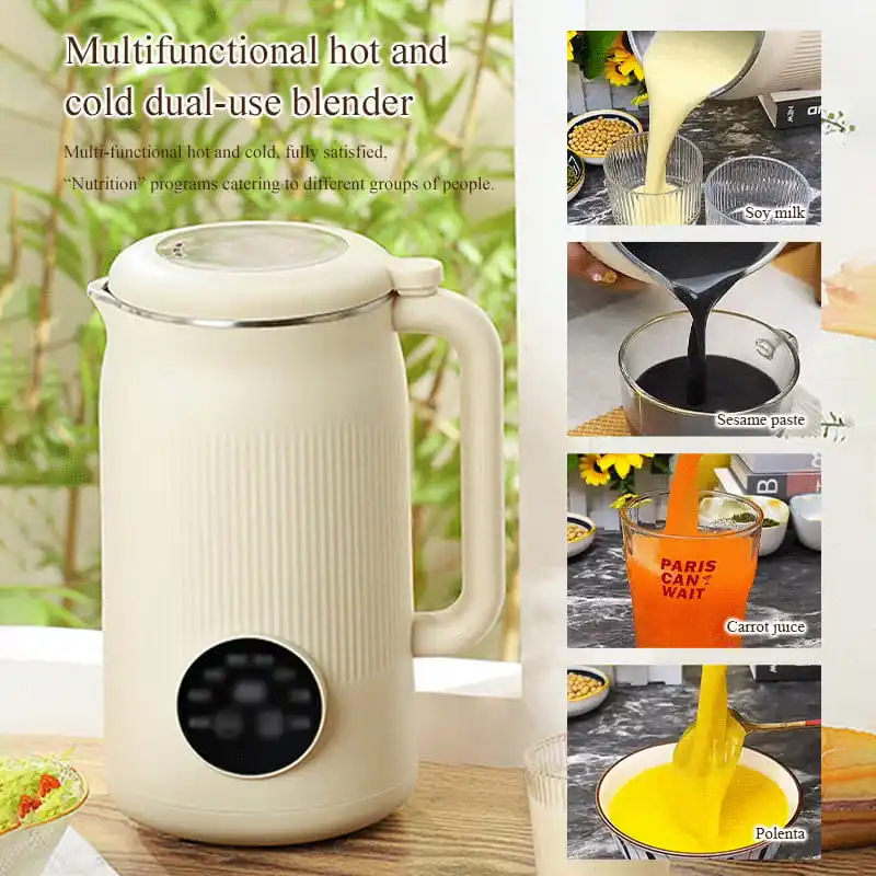 

220V 1.2L Multifunctional Electric Soybean Milk Machine Food Blender Automatic Fruit Juice Maker Water Boiling Kettl Soy