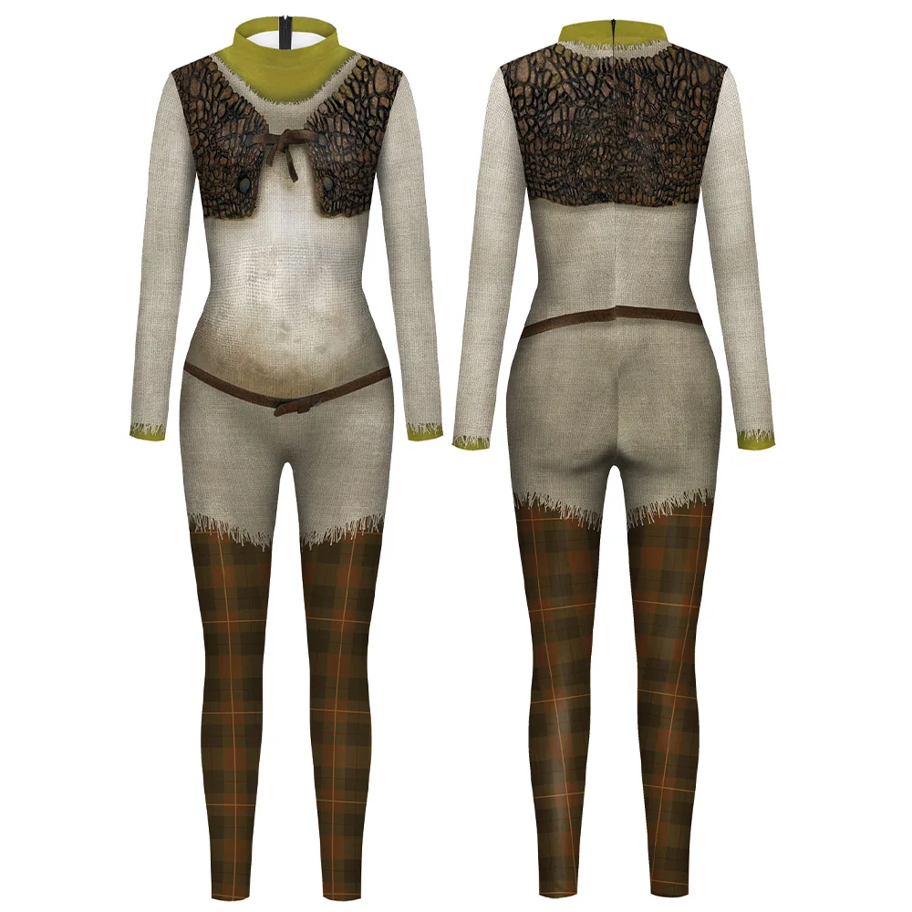 

Green Monster Movie Cosplay Jumpsuit Halloween Party Costume Unisex Performance Spandex Zentai Suit Party Novelty Spandex Outfit