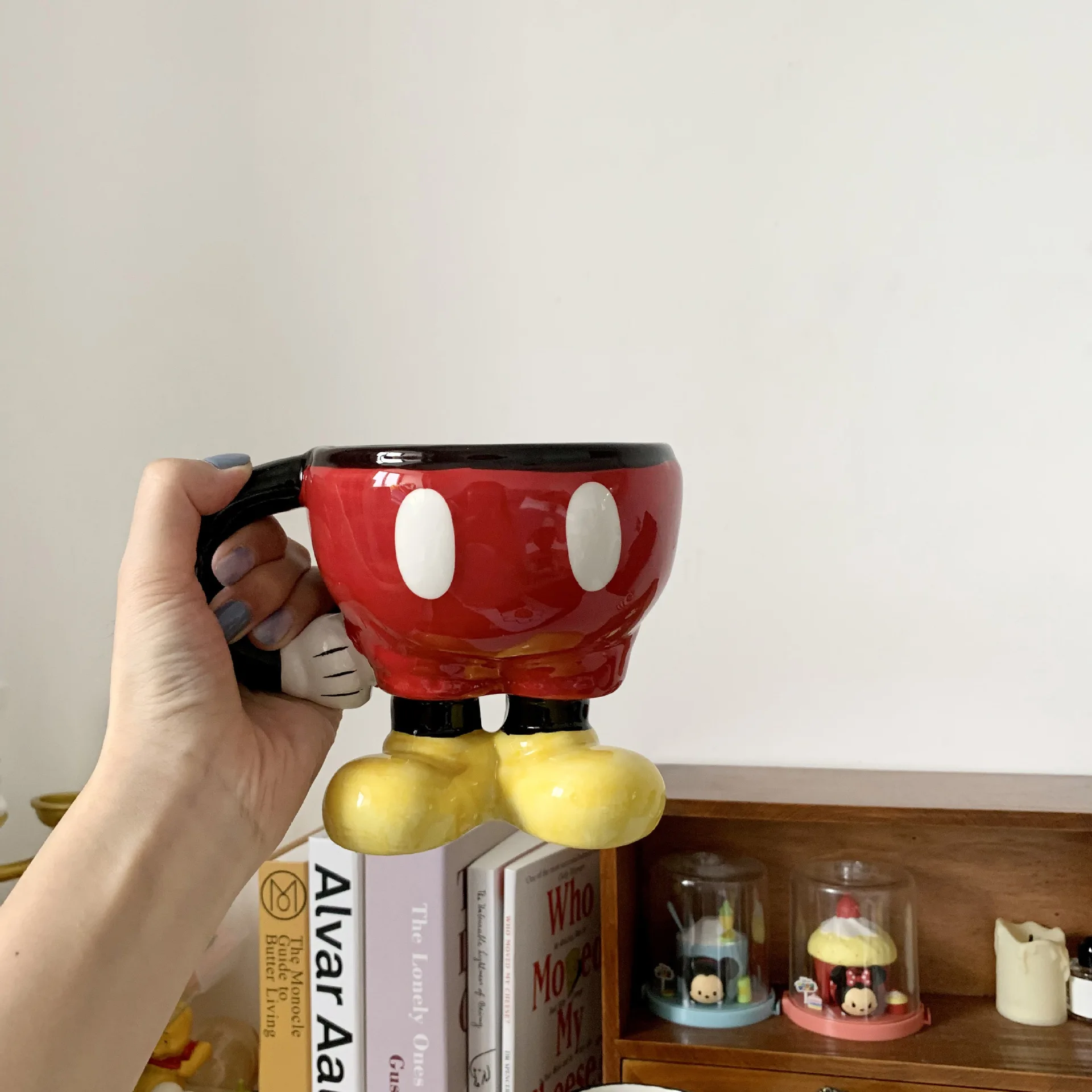 MINISO Disney Creative 3D Mickey Minnie Half Body Ceramic Mug Cute and Personalized Cartoon Couple Coffee Cup Mickey Mouse Water