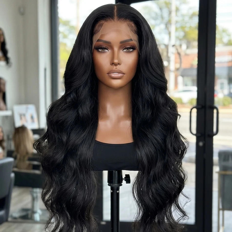 

Парик с HD-кружевной фронтальной частью 13x6, 250 плотности, 30-40 дюймов, с эффектом Body Wave, для женщин, без клея, 5x5, натуральный черный, из волос Remy, с предварительно выщипанными прядями