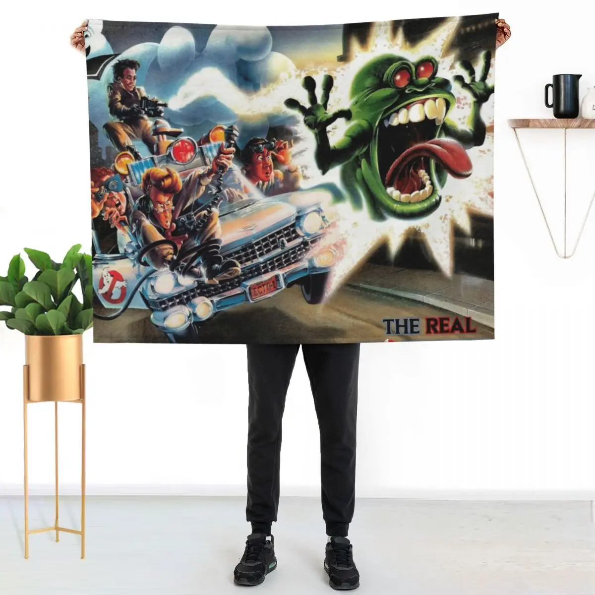 

The Real Ghostbusters Classic Artwork Throw Blanket Fluffy Cozy Throw Blanket for Home Decor