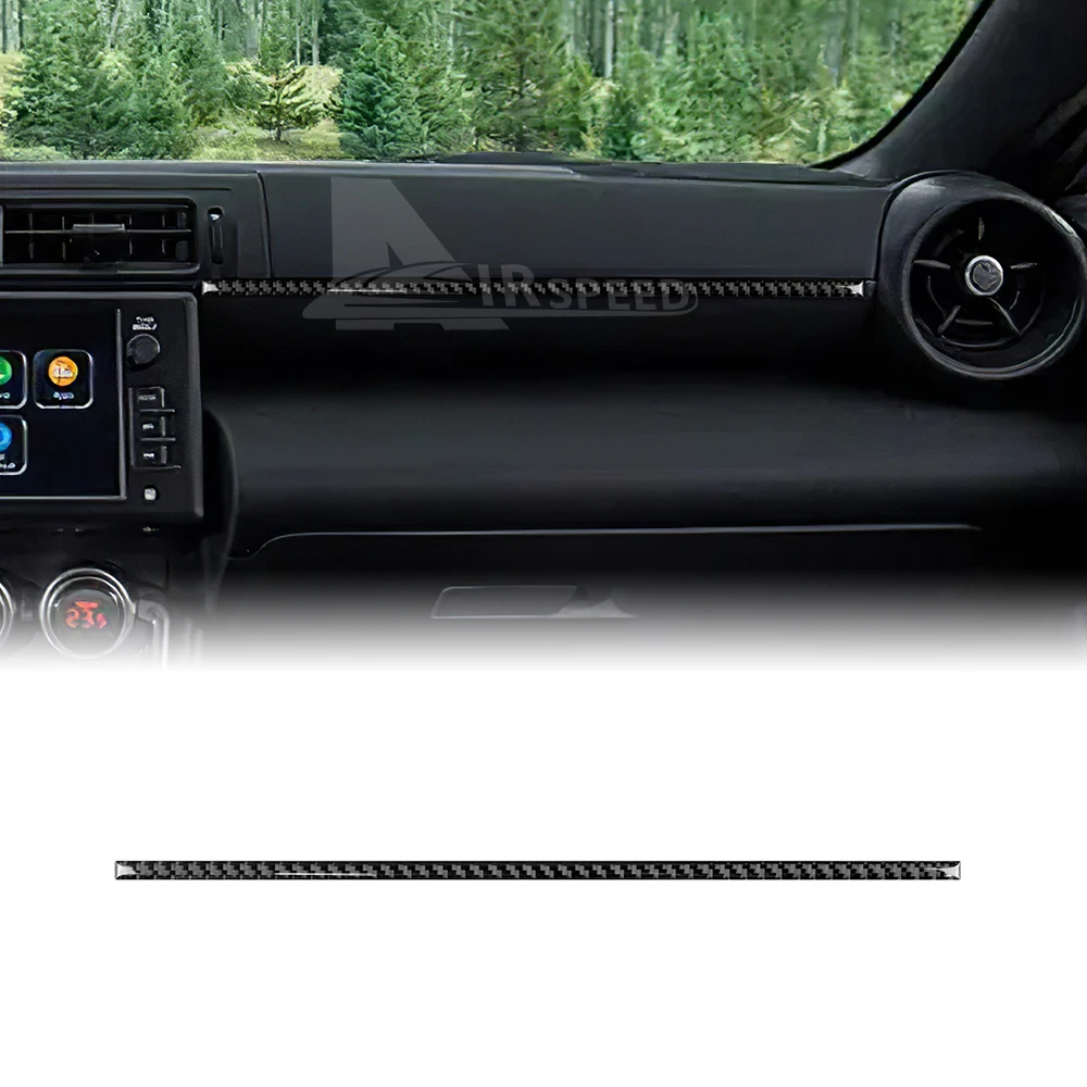 Real Carbon Fiber Cover For Subaru BRZ Toyota GR86 2021 2022 Car Co-pilot Central Control Strip Interior Trim Styling Sticker