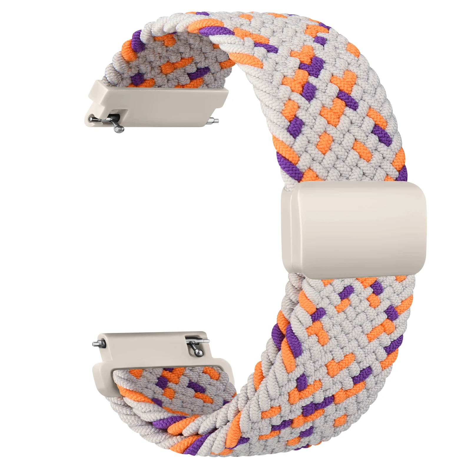 Bracelet Tressé à Boucle Solo de 20mm pour Garmin Vivoactive 5/3/3, Accessoire Musical pour Garmin VivoMove3/Trend/dehors Venu SQ/SQ2/2plus