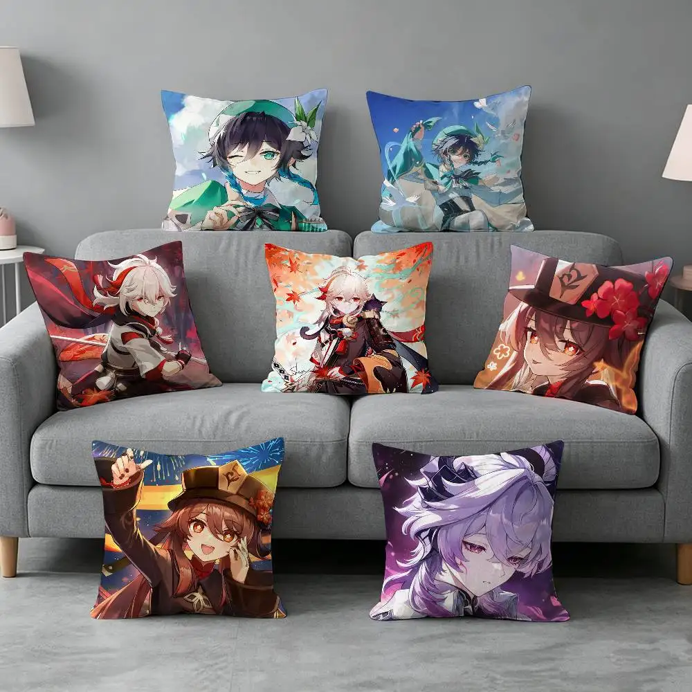 

Genshin Impact-t Pillow cover Soft Microfiber Pillowcase Home Sofa Decor Surprise Decorative printed.