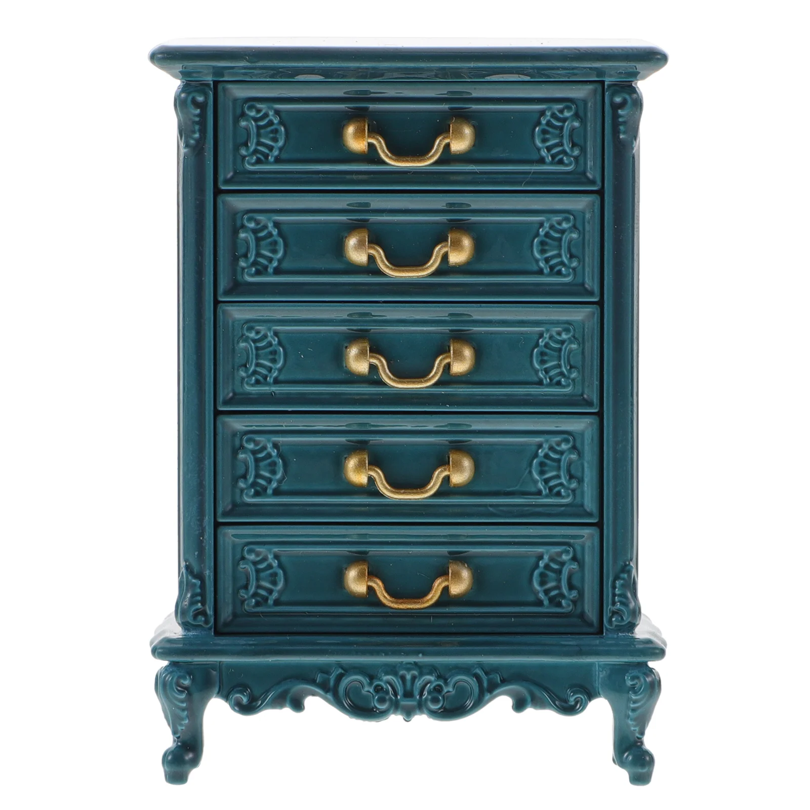 Mini Chest Toy Children's Decoration Furniture for Dollhouse Small Miniature Cabinet Plastic Miniatures