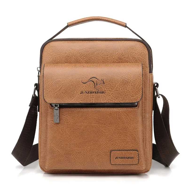 Luxury Brand Kangaroo Leather Men Bag Casual Business Messenger For Vintage Crossbody Sling Male Side Shoulder