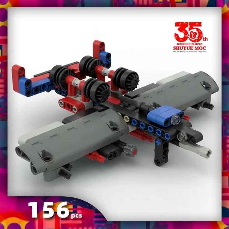 

SyMOC Thunderbolt Fighter Jet Plane Строительные блоки 3D модель Военная серия Кирпичи Игрушки для детей Рождественские подарки 156 шт.