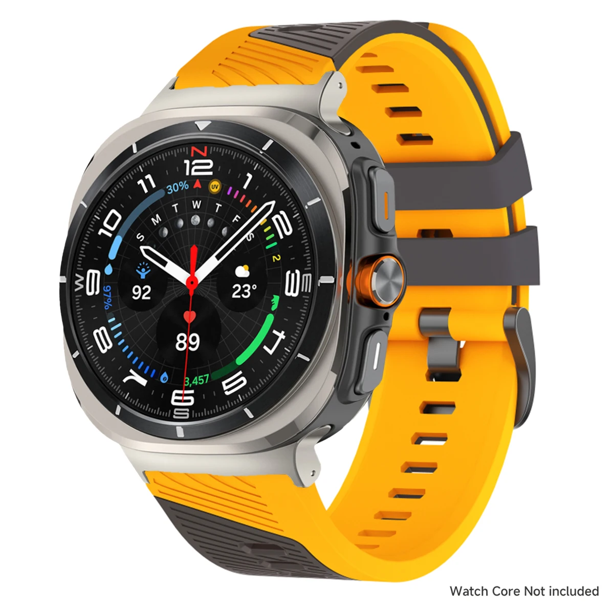 Zweifarbiges Sport-Silikonarmband für Samsung Galaxy Watch Ultra 2 47mm Verstellbares Band Armband für Galaxy Watch Ultra 2025/2024 – Detail 9