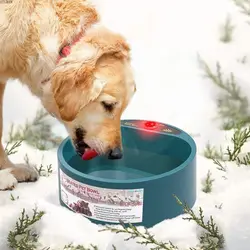 ATUBAN ciotola per l'acqua riscaldata per cani, ciotola per il riscaldamento dell'acqua per animali domestici per gatti cani uccelli di pollo ciotola per cani invernale all'aperto, bottiglia d'acqua per cani da 68 once