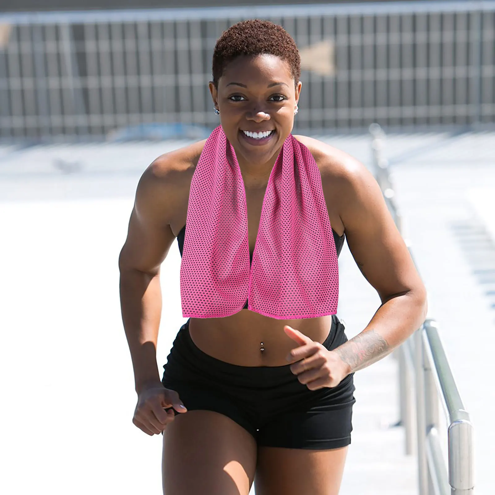 

4Pcs Instant Cold Cooling Towel Microfiber Quick Dry Sweat Absorbent Sports Towel for Camping Gym Running Yoga