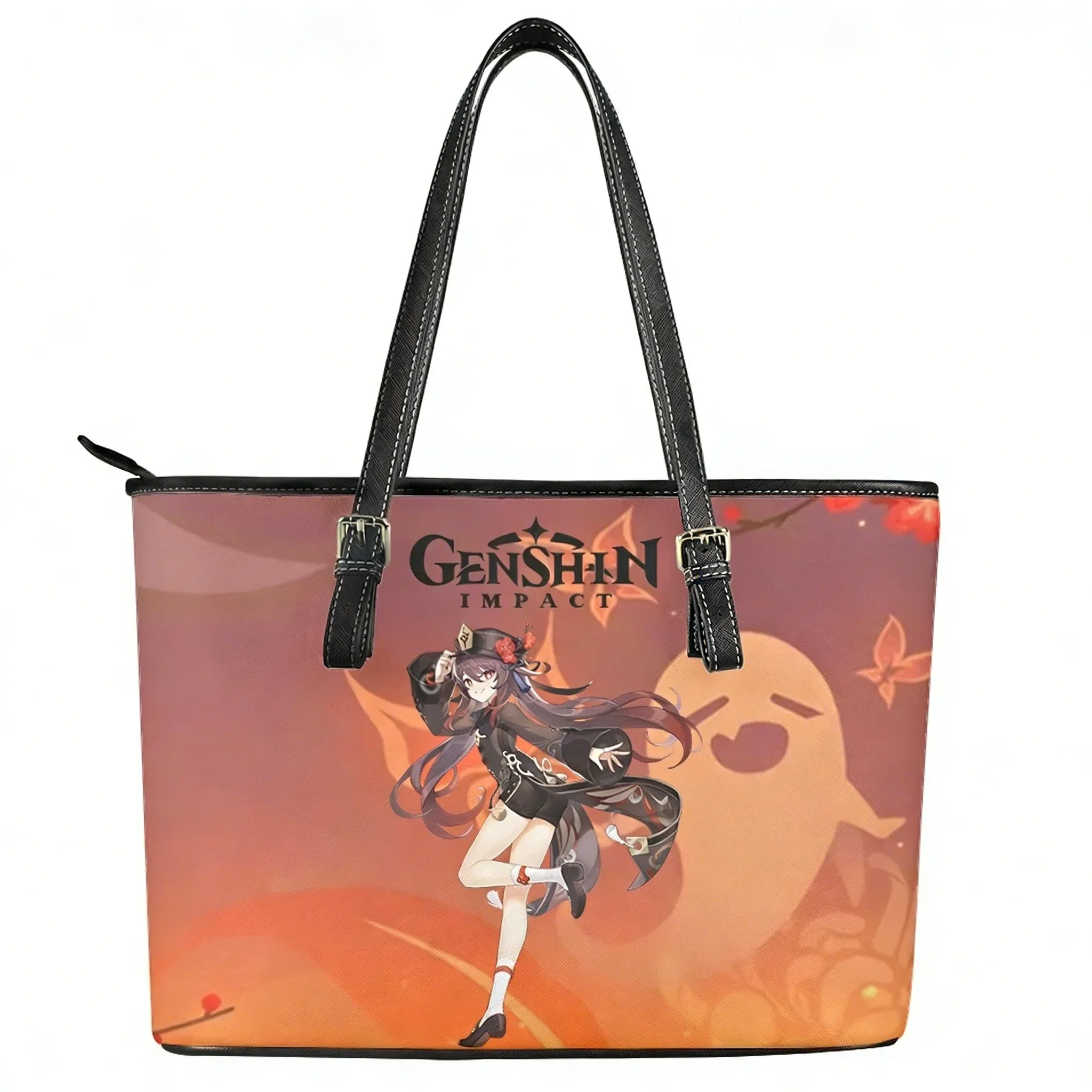 

Genshin Walnut Handbag Womens Mens Vintage Personalized Tote Bag Shoulder Bag Business Leather Purse Travel Customized Bag Gift