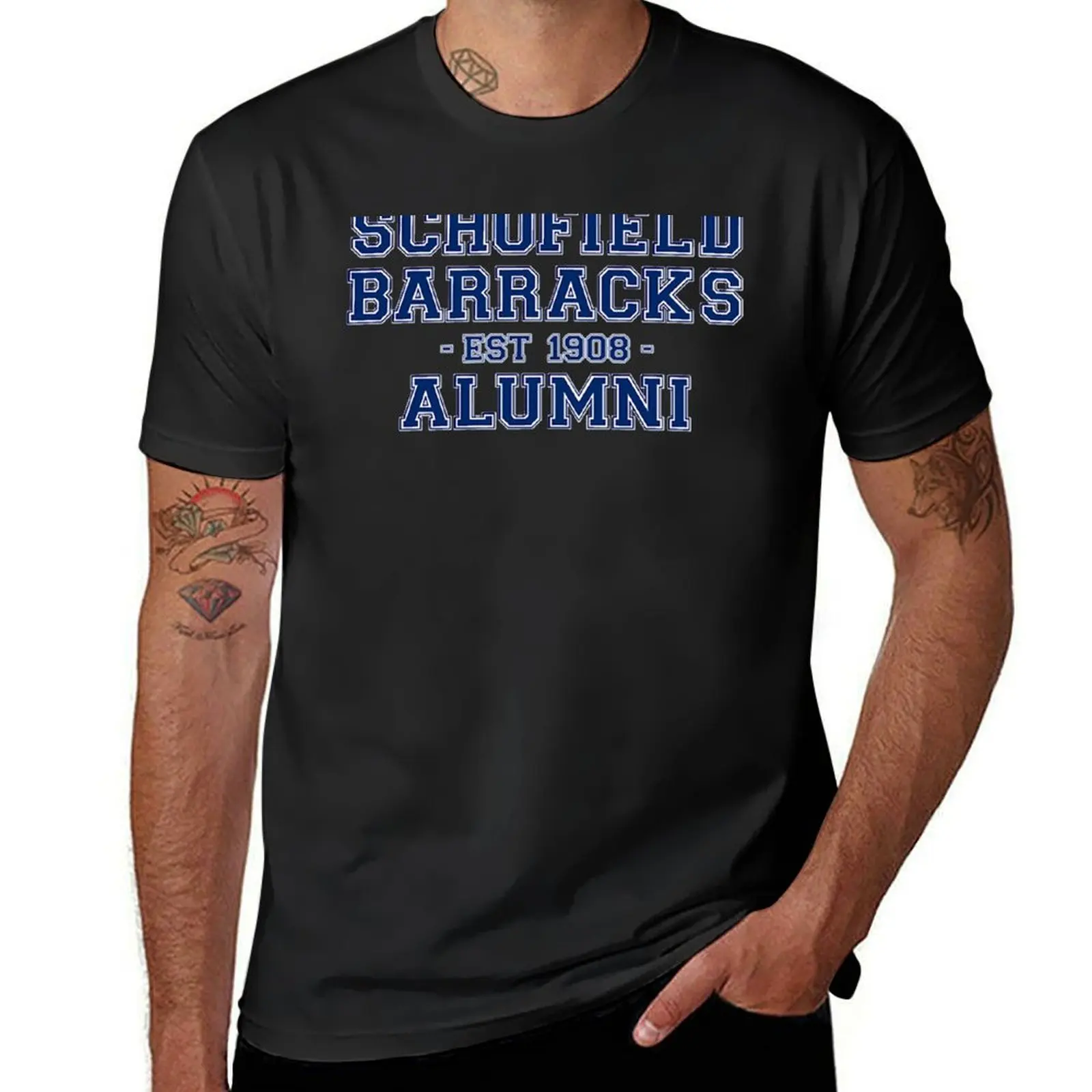 Schofield Barracks College Theme Alumni Established 1908 T-Shirt blanks cute clothes black t-shirts for men