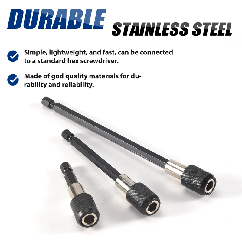 MAKE-Flexible Drill Extension Hex Shank Drill Nut Driver Bit Set, Biegsamer Bohrer, Universal Socket Adapter Set