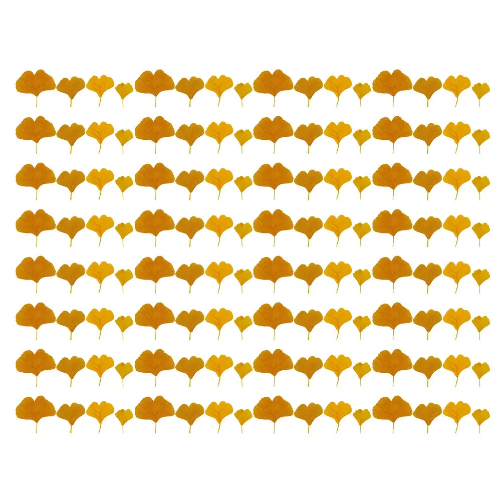

108Pcs Fake Ginkgo Leaves Bright Yellow Faux Leaves for Home Decor Party Supplies Autumn Decoration Ginkgo Leaf DIY Craft